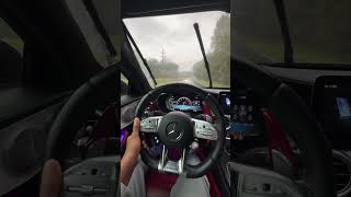 Rainy day pops and bangs in a AMG c43 mercedes exhaust shorts [upl. by Kovar]