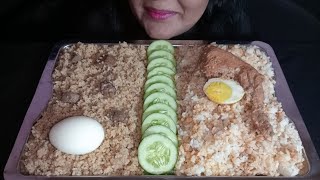 EATING MOROG POLAO CHICKEN PULAO MUTTON TEHARI EGGS SALAD। MUKBANG ASMR। [upl. by Naujet]