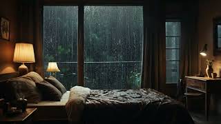 Relaxing Soft Rain Sounds for Sleeping Sleep Instantly With Heavy Rain amp Thunder On At Night ASMR [upl. by Nimsaj]