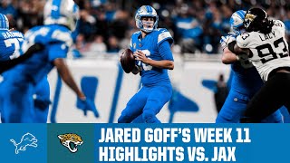 The best from Jared Goffs ELITE 412yard game  Lions vs Jaguars 2024 NFL Season Highlights [upl. by Ahseinod333]