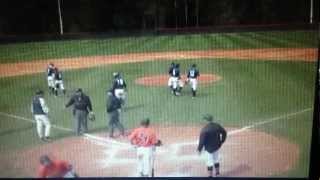 High School Baseball Cheap Shot Leads To Benches Clearing [upl. by Desimone122]