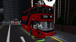 Roblox Croydon 131  Route 433 Croydon Town Centre  Coombe Road  433 Flood [upl. by Ardnuat135]