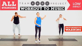 100 Low impact all standing FUN cardio workout to music ALL fitness levels [upl. by Gallagher177]