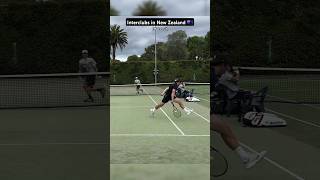 Clean tweener 👌 French tennis player Mathias at the Interclubs in New Zealand 🇳🇿 tennis [upl. by Barger]