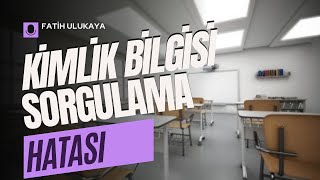 kimlik bilgisi sorgulama hatası ve kayıt esnasında yaşanan sorunlar [upl. by Jsandye844]