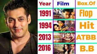 Salman Khan All Movies Box Office Collection 1988 To 2024  Salman Khan All Hit And Flop Movies list [upl. by Steffin]