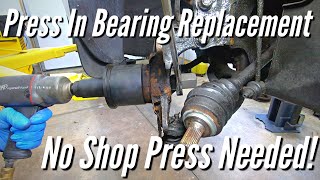 How To Change A Press In Wheel Bearing Without A Shop Press [upl. by Drain]