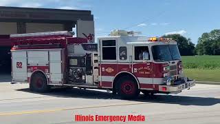 East Joliet Fire District Engine 51 and Ambulance 51 Responding [upl. by Eyllom]