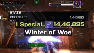 14 million special attack damage  Winter of Woe Dani Moonstar Marvel Contest of Champions [upl. by Naol241]