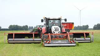 Steyr 4145 Provi CVT met een Kuhn merge maxx 140F en 950 bandhark [upl. by Cheston812]