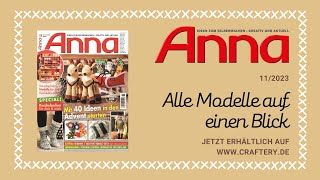 Zeitschrift Anna 1123  Alle Modelle auf einen Blick [upl. by Nodnal574]