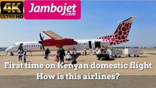 NEW airlines  Jambojet  DHC8402Q Dash 8  Nairobi to Kisumu [upl. by Blodgett542]