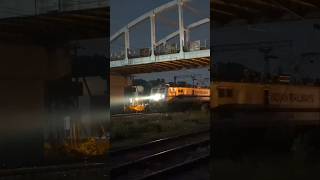 Train crossing overbridge cinematic video train shorts trainviralvideo [upl. by Ahsekar515]