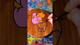 Winnie the Pooh Satisfying Art asmr drawing shorts relaxing painting [upl. by Karli]