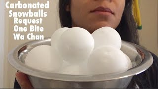 ASMR CARBONATED SNOWBALLS REQUEST ONE BITE WA CHAN [upl. by Gnat]