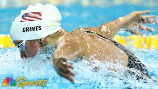 Katie Grimes golden again after 400m IM nailbiter on Singapores short course  NBC Sports [upl. by Hurwit]