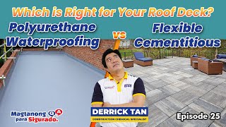 Waterproofing Roof Deck Polyurethane vs Flexible Cementitious [upl. by Hola]