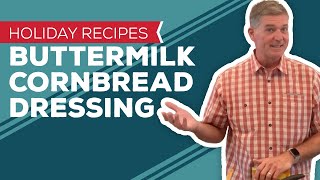 Holiday Cooking amp Baking Recipes Buttermilk Cornbread Dressing Recipe [upl. by Atikel484]