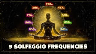 BLACK SCREEN SLEEP MUSIC ☯ All 9 Solfeggio Frequencies ☯ Deep Sleep Now ☯ Full body Healing [upl. by Soraya]