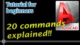 Autocad 2018  Command Tutorial for beginners  PART 1 [upl. by Ruyam]