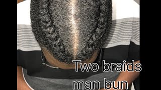 Two Braids Men Tutorial [upl. by Anana37]