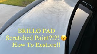 BRILLO PAD Scratched Paint How To Restore The Car’s Paint Watch amp See howto [upl. by Og882]