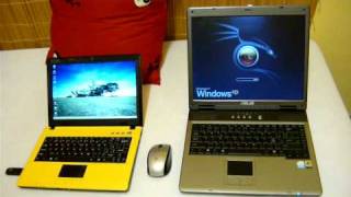 Umax VisionBook 7200 vs Asus A9rp  Win XP boot [upl. by Nina]