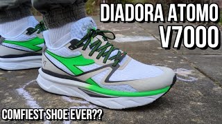 DIADORA ATOMO V7000 REVIEW  On feet comfort weight breathability and price review [upl. by Aidnis]