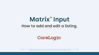 Matrix™ Input Listing Manager [upl. by Ribaudo]