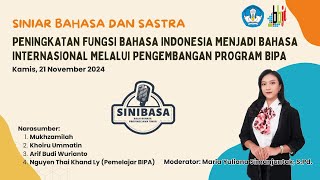 SINIBASA EPS 5 Peningkatan Fungsi BI menjadi Bahasa Internasional melalui Pengembangan BIPA [upl. by Namdor]