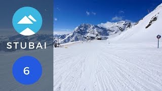 Blue 6 Stubai Glacier  Piste View [upl. by Analat215]