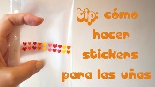 TIP cómo hacer stickers para las uñas [upl. by Ardnot153]