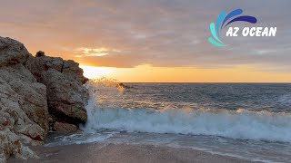 First Light by the Sea 4K Ocean Views amp Piano 🌄 Peaceful Sunrise  AZ Ocean Waves [upl. by Nataniel]