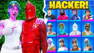 This YouTuber Has A BANNED Fortnite Account unreleased skins [upl. by Fisch]