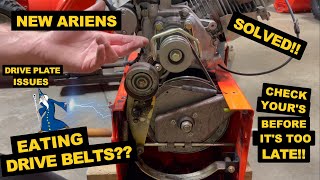 Ariens Deluxe  Platinum Snowblower drive belt and swing plate issue Repair tutorial [upl. by Eiaj517]