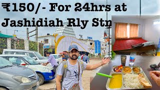 ₹150 for 24hrs at Jasidiah railway station  budget stay amp Food  irctc retirng rooms Available [upl. by Cart270]