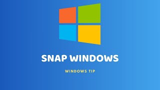 Master Multitasking How to Snap Windows Like a Pro windows [upl. by Lyrac]