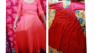 umbrella frock ki cutting kaise karengher wala frock kaise banaen [upl. by Niki]