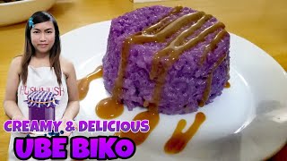 UBE BIKO RECIPE PANLASANG PINOY I GLUTINOUS RICE RECIPE PANLASANG PINOY [upl. by Shabbir]