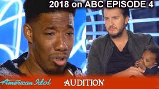 MarcIo Donaldson amp his a baby boy sings FANTASTIC “Jealous” Audition American Idol 2018 Episode 4 [upl. by Dick]