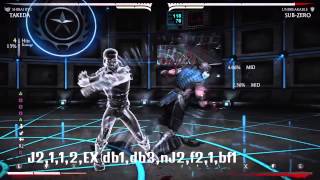 MKX Takeda Shirai Ryu juggle combos with inputs [upl. by Alper]