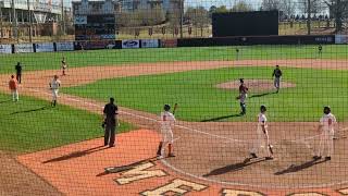 Mercers Ty Dalley hits 2 run Home Run vs Bellarmine 3423  Game 1 of DH [upl. by Nomrej695]