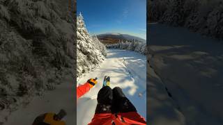 The best skiing of the season in Vermont …so far skiing pov vermont [upl. by Erasaec]