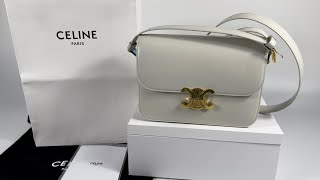 CELINE CLASSIQUE TRIOMPHE BAG IN SHINY CALFSKIN [upl. by Noryt]