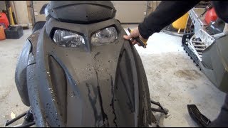 Ski doo REV 700 mod sled Build ep 28 DIY Vent screen install and clutch cover Mod PowerModz [upl. by Pammie576]