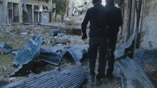 Syrian Civil War Aleppo neighbourhood devastated by violent clashes [upl. by Woodring453]