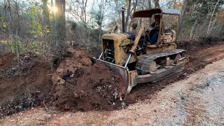 70 year old bulldozer working hard along with new equipment to improve the driveway drainage [upl. by Cherice360]