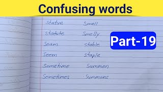 confusing words confused words english confusing words [upl. by Schramke629]