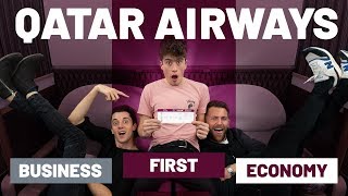 FIRST CLASS SURPRISE  Qatar Airways in all 3 classes  First vs Business vs Economy [upl. by Novaat]