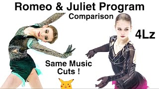 The same music  Alexandra TRUSOVA vs Daria USACHEVA Romeo and Juliet Free Program [upl. by Gnouh477]